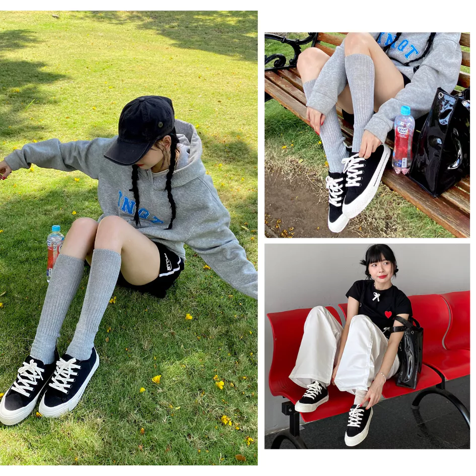 Giày Sneaker Vải Canvas Unisex Chính Hãng DINCOX C20 Black Sang Trọng Tinh Tế Đơn Giản