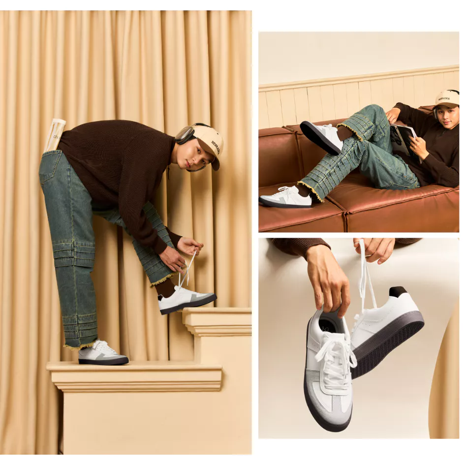 Giày Sneaker Da - GAT Shoes Nam Nữ DC36 White Purple Dincox Shoes