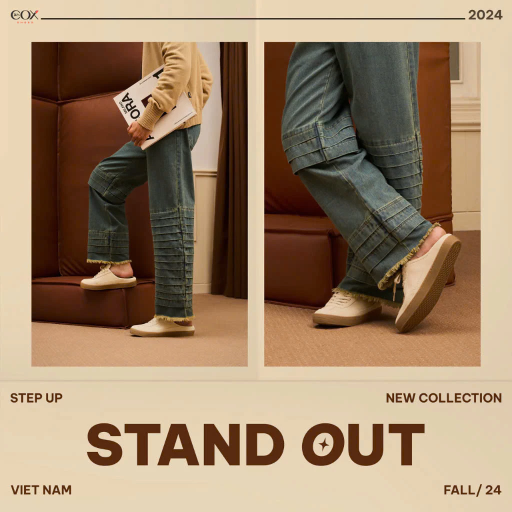 Giày Sục Đạp Gót Mules Vải Sneaker Unisex Nam Nữ DINCOX DC37 Lazy Mule Beige