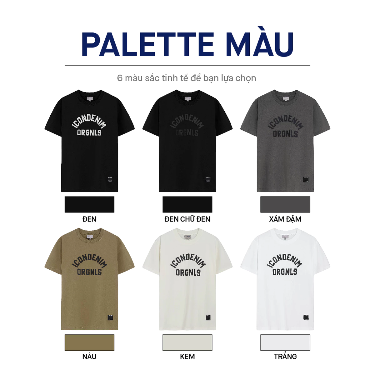 Áo Thun Nam ICONDENIM Họa Tiết Orgnls College Graphic Form Regular ATID0357