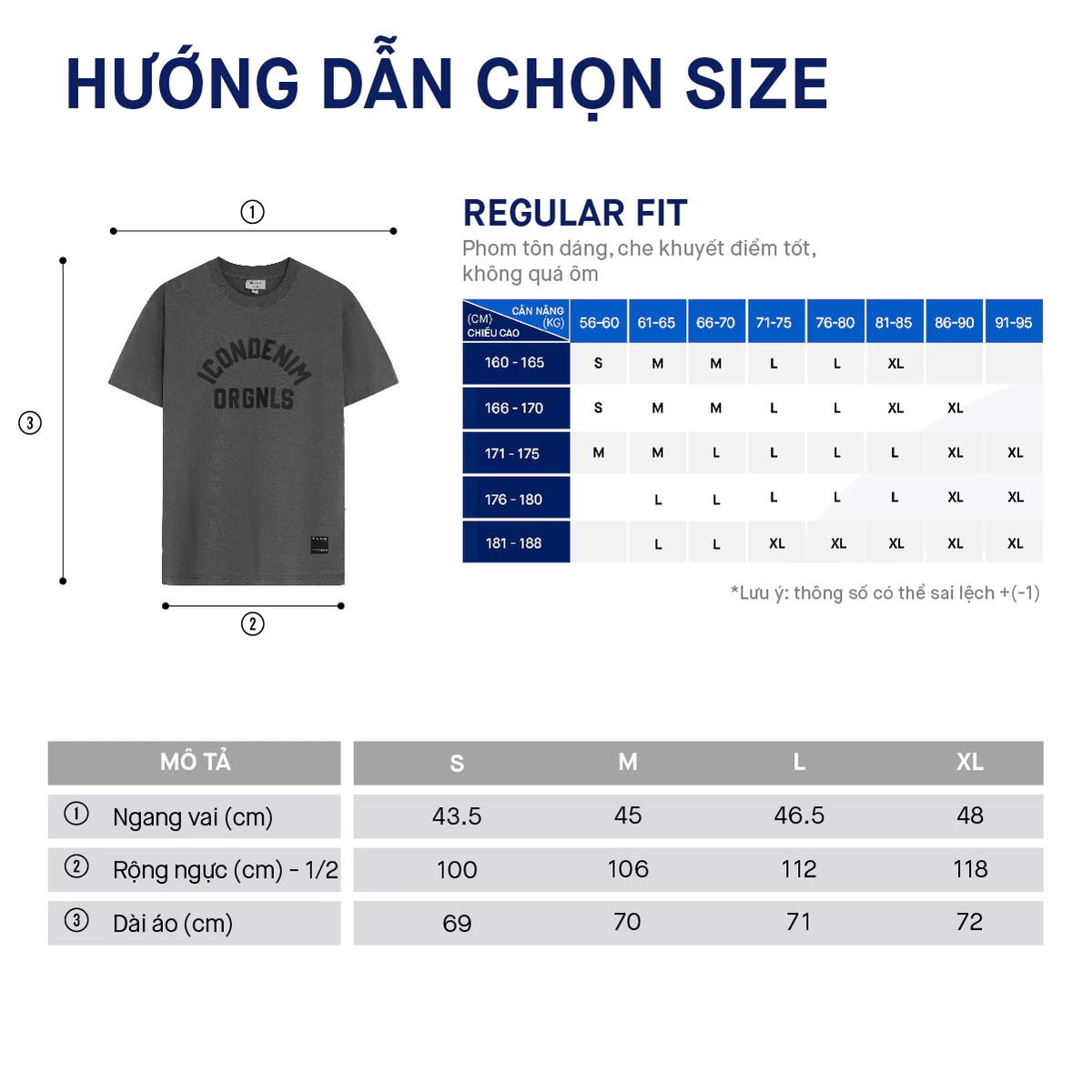 Áo Thun Nam ICONDENIM Họa Tiết Orgnls College Graphic Form Regular ATID0357