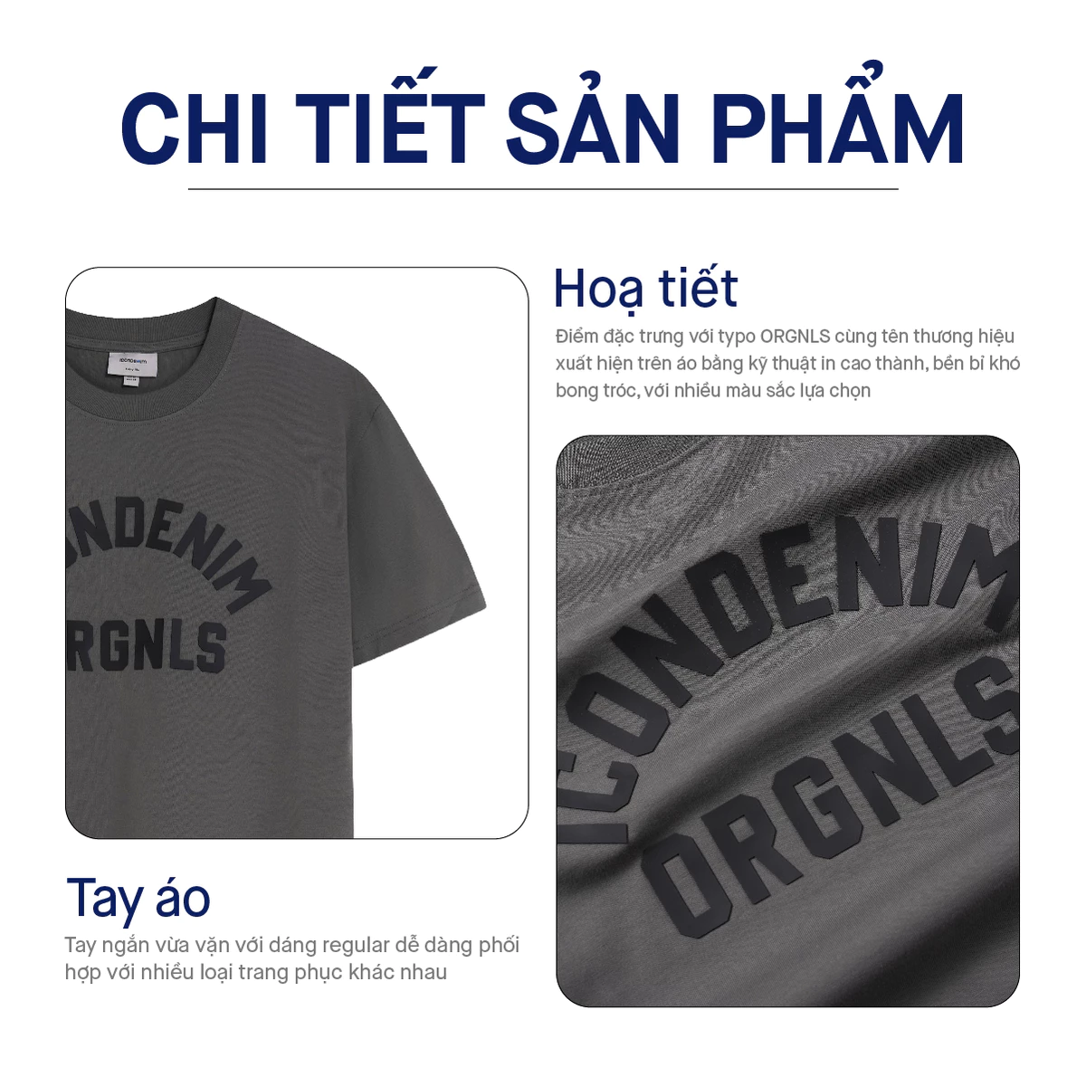 Áo Thun Nam ICONDENIM Họa Tiết Orgnls College Graphic Form Regular ATID0357