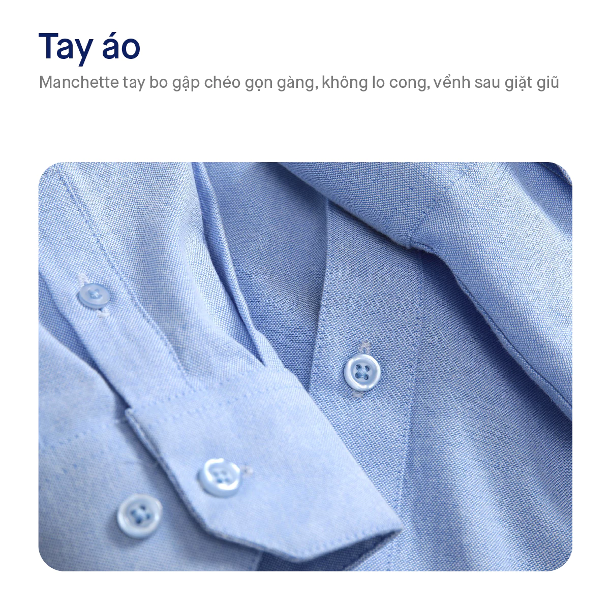 Áo Sơ Mi Oxford Nam Tay Dài ICONDENIM Blank Color Embroider Form Slim SMID0144