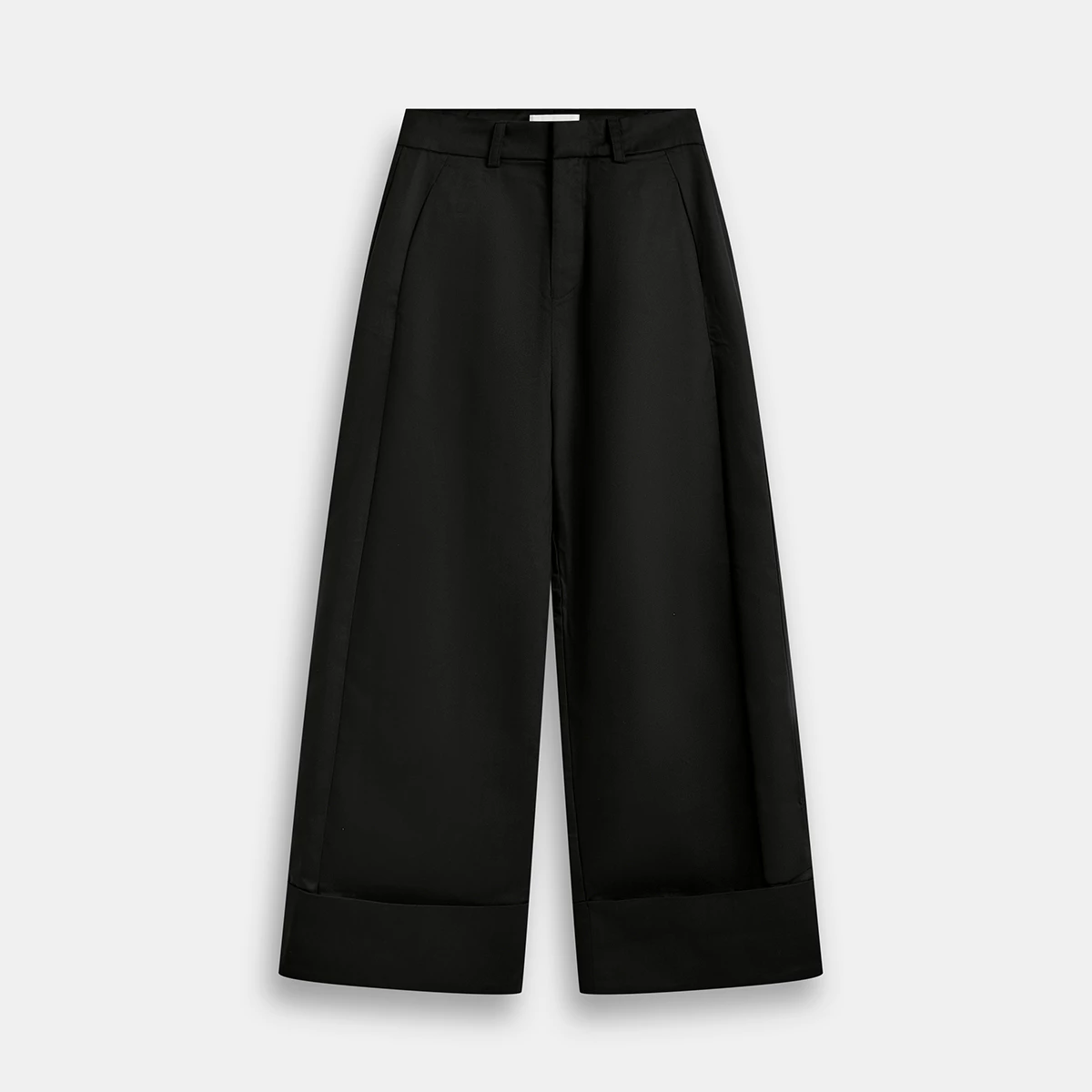 ELEVEN - Quần tây unisex suông dài lật lai Cuffed Wide-leg Pants