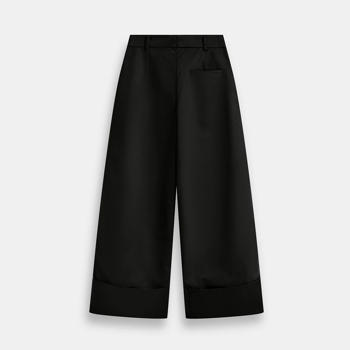 ELEVEN - Quần tây unisex suông dài lật lai Cuffed Wide-leg Pants