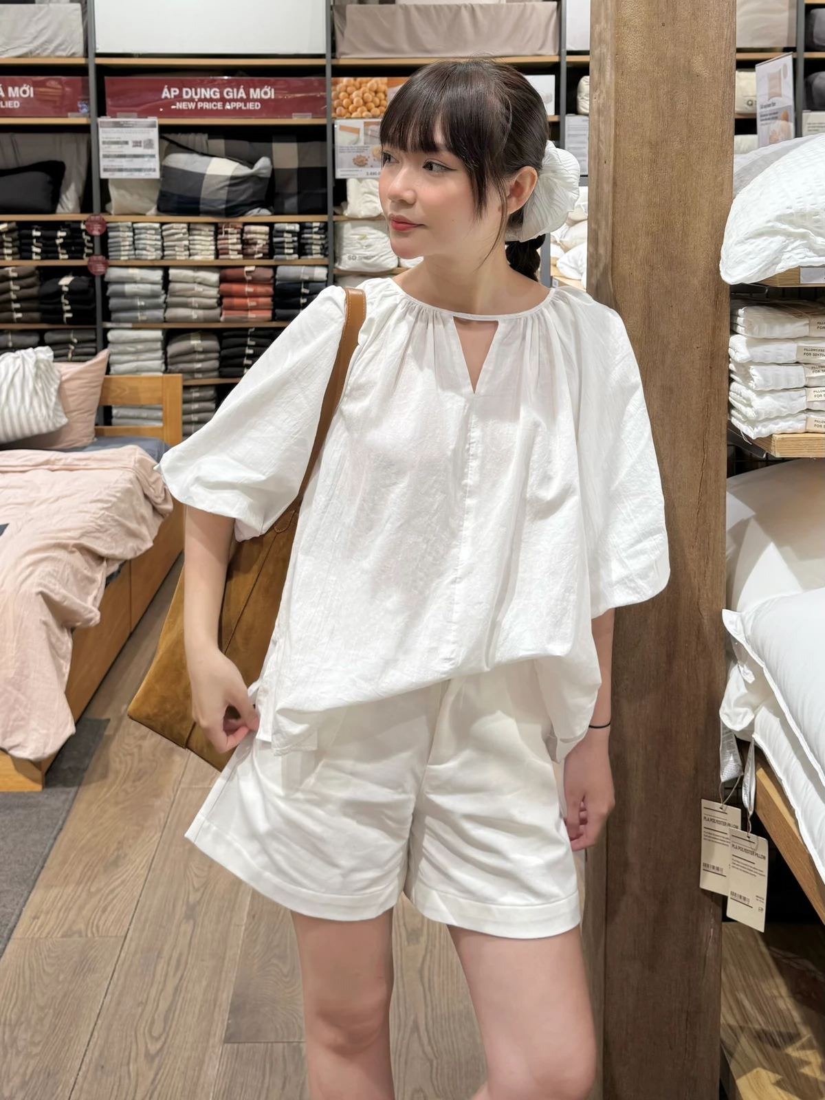 Áo tay lỡ phồng form babydoll | 𝐒𝐎𝐌𝐒 | 𝐎𝐯𝐚𝐥 𝐓𝐨𝐩