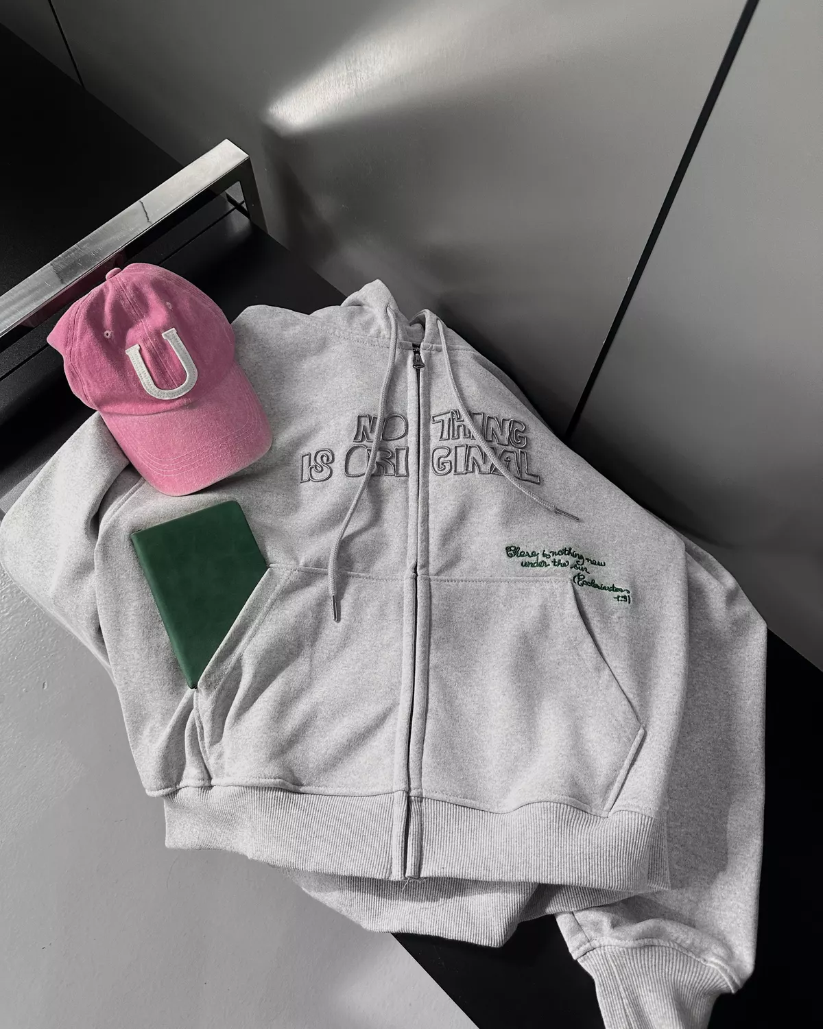 Áo Hoodie Zip Boxy ORIGINAL Cinder Form Đẹp Thêu Nổi 3D Cao Cấp, Local Brand Chính Hãng