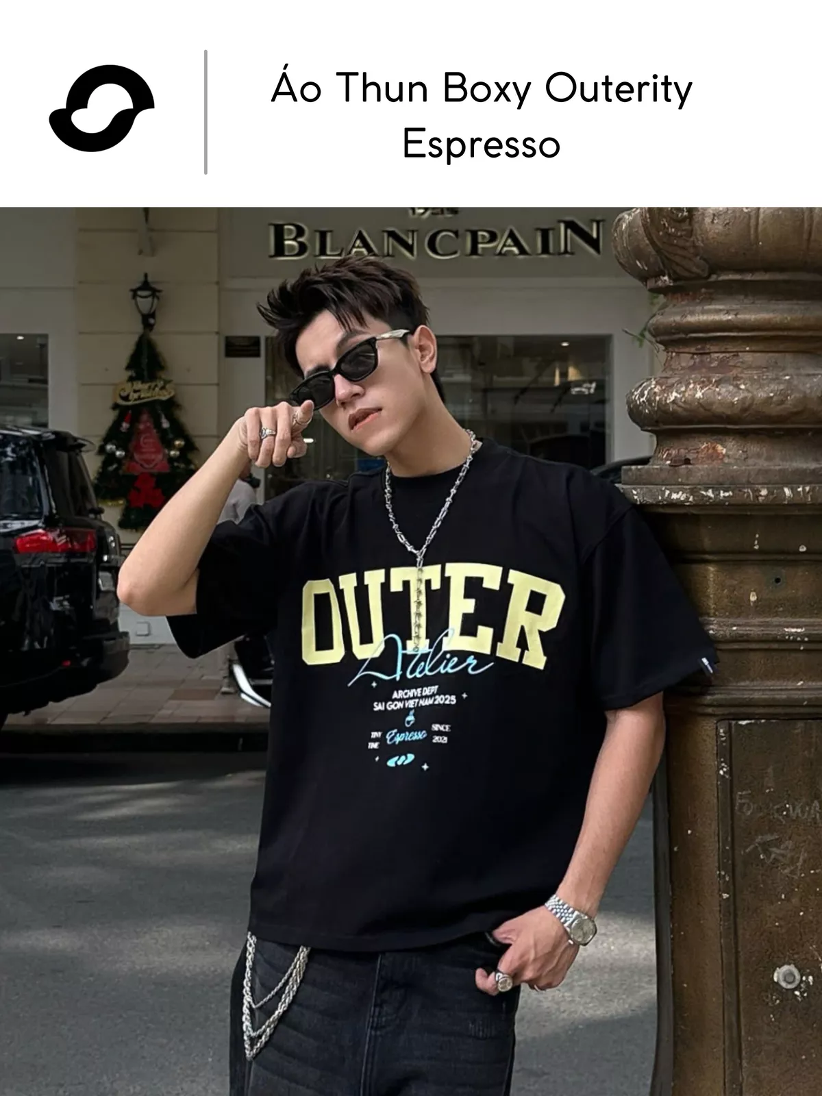 Áo Thun Boxy Outerity Espresso / Local Brand Unisex Form Rộng Oversize