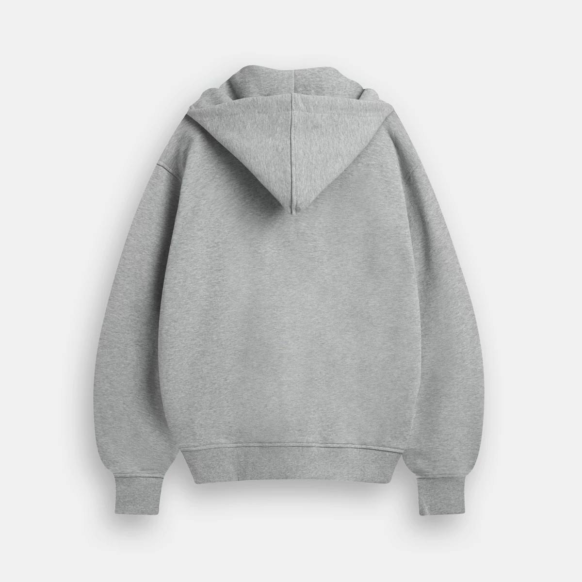 Eleven - Áo Nỉ Unisex Nam Nữ Có Nón Cài Khoá Thêu Đắp Giống Mono | Màu Xám
