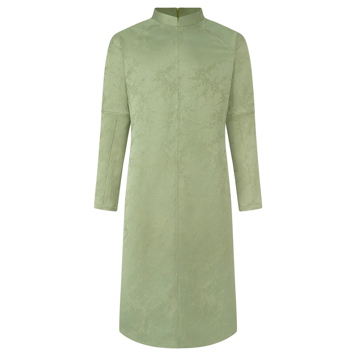 Áo dài dáng suông local brand HUGU - ÁO DÀI - chất liệu vải gấm, tay dài phồng, khóa zip (không kèm quần)