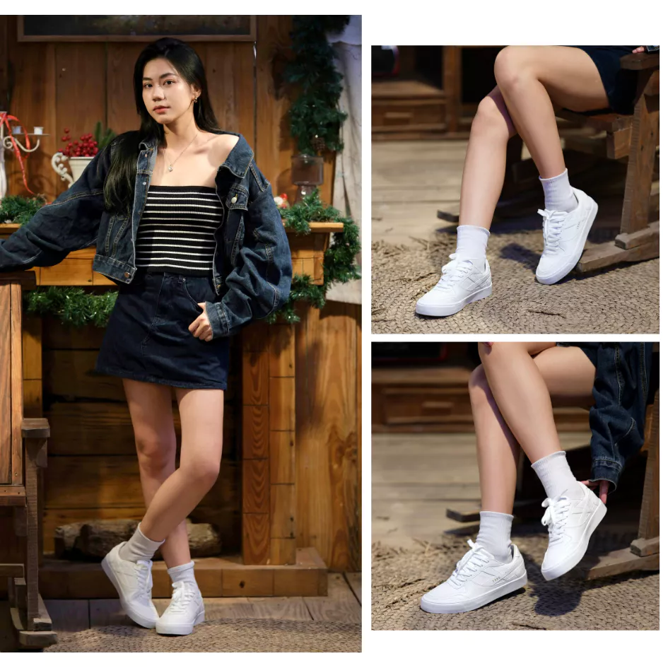 Giày Da Sneaker Nam Nữ DC39 COCO MILK DINCOX Shoes Đế Bằng - Microfiber Leather