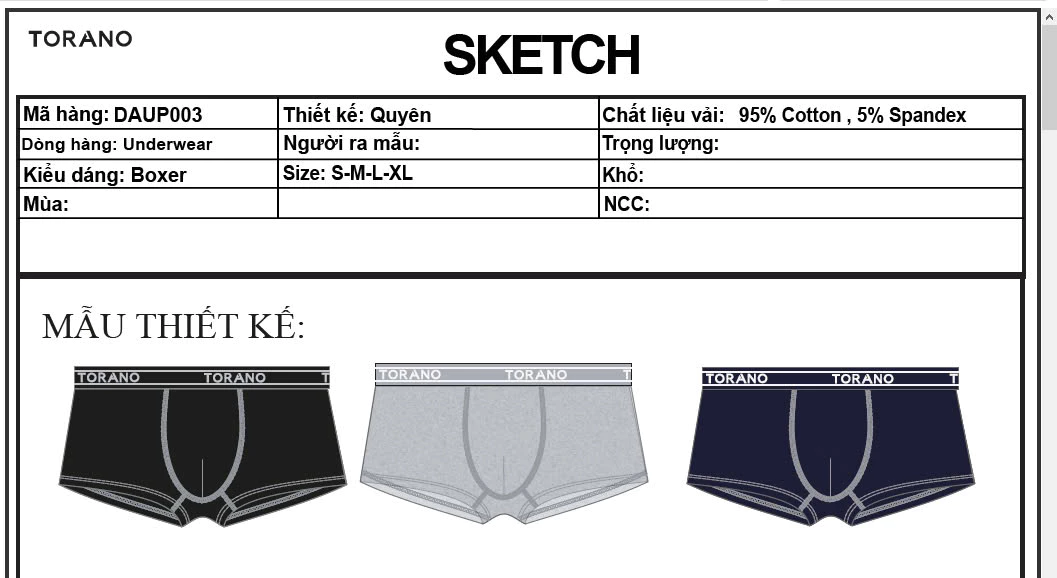 Combo Quần Lót Nam Torano Cao Cấp Men's UnderWear, Quần Sịp kháng khuẩn vải Siêu Đẹp DAUP006