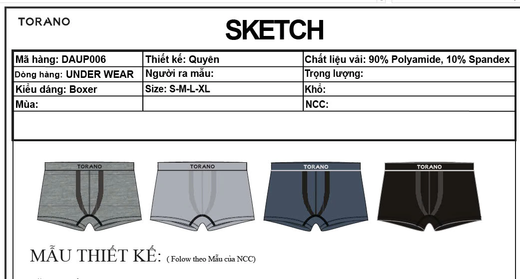 Combo Quần Lót Nam Torano Cao Cấp Men's UnderWear, Quần Sịp kháng khuẩn vải Siêu Đẹp DAUP006