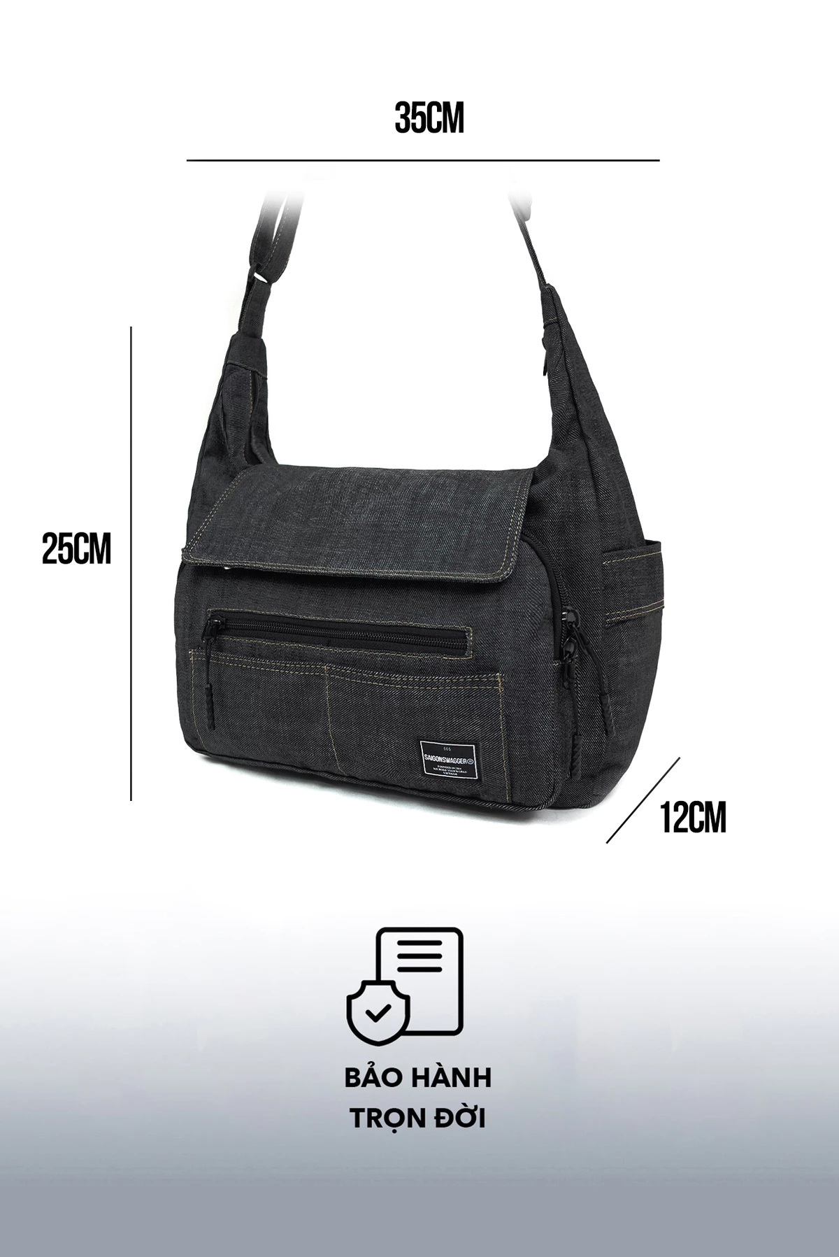 Túi Đeo Chéo Denim SAIGONSWAGGER® Jeans Ready Bag Chất Liệu Denim Cao Cấp