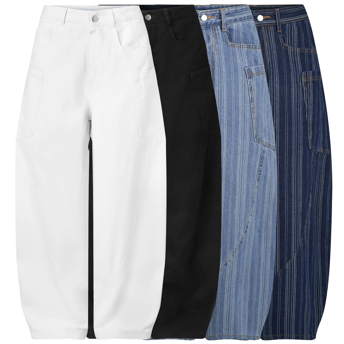 Quần dài ống rộng unisex thương hiệu local brand HUGU - SAGA - chất liệu kaki,thắt lưng cao, form túi kéo dài ra mặt sau
