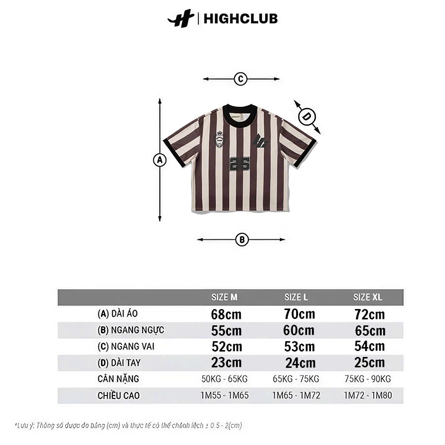 Áo thun mè JERSEY 25 HIGHCLUB thể thao 2 màu NÂU - XANH/TRẮNG - Unisex