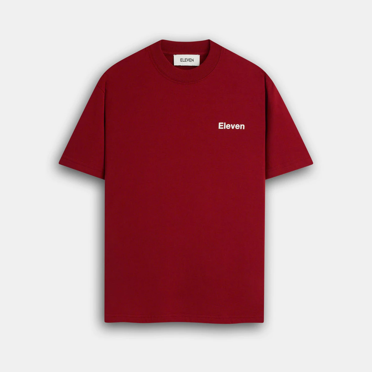 Eleven - Áo thun unisex nam nữ in lụa MEANS màu Đỏ Đô