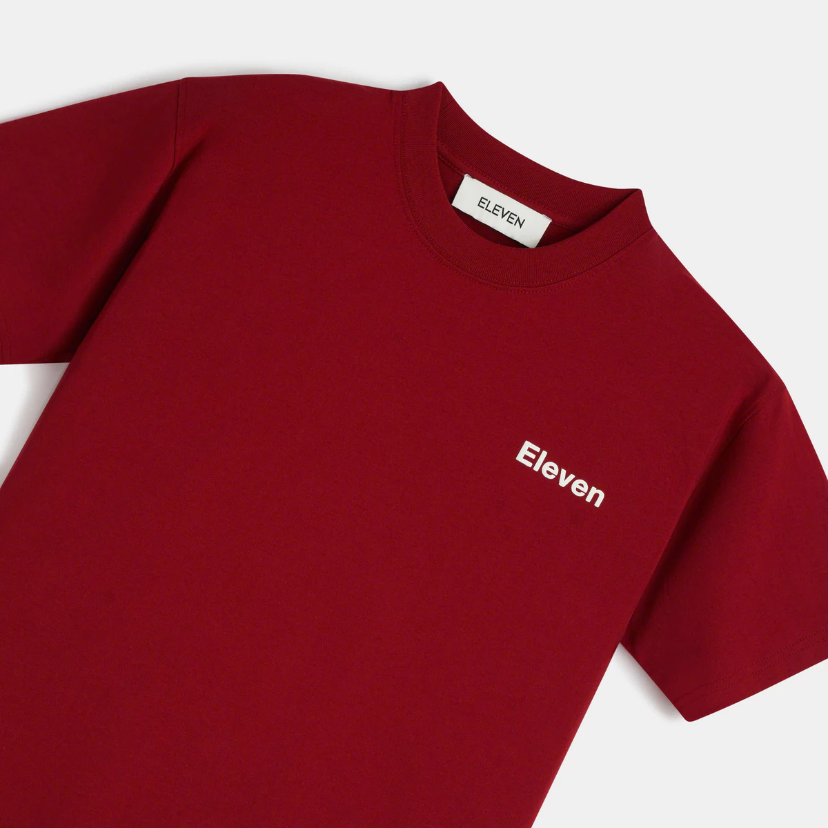 Eleven - Áo thun unisex nam nữ in lụa MEANS màu Đỏ Đô