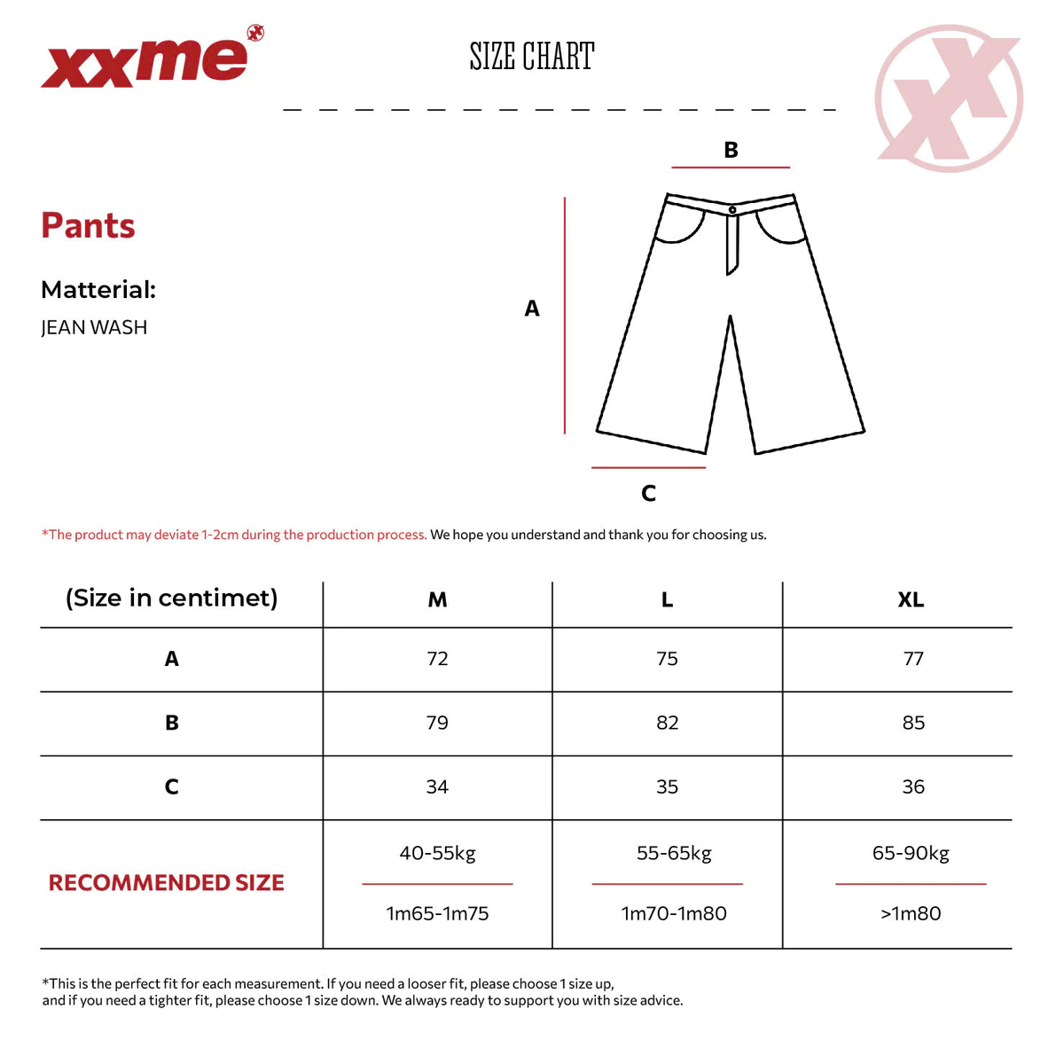 Quần Shorts Jeans Lửng Form Ống Rộng Lưng Cao Họa Tiết In Thug Baggy Shorts Jeans XXME - Blue Wash