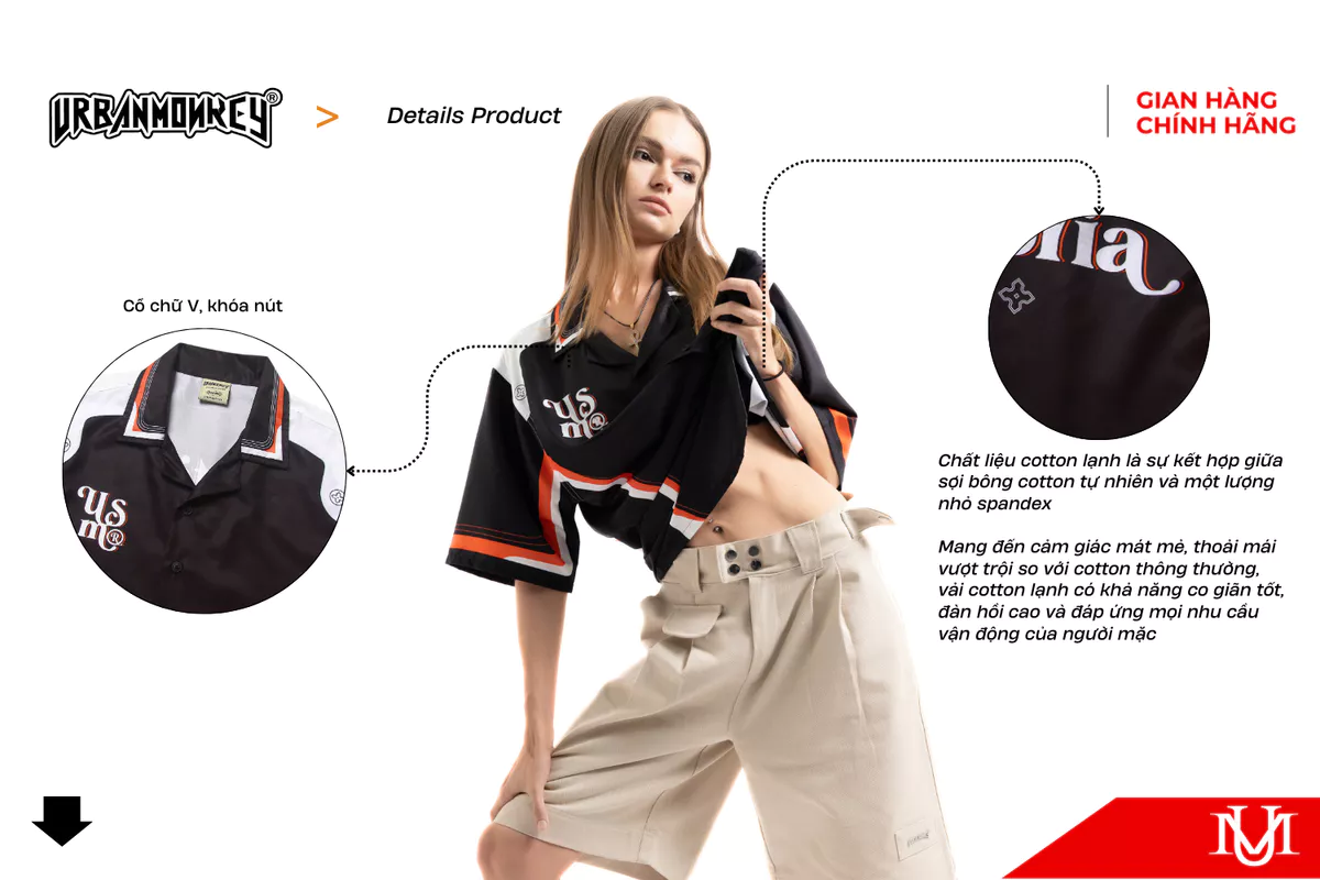 Áo sơ mi URBAN MONKEY Alstoria Shirt Cotton Lạnh Form Boxy Nam Nữ 2 Phối Màu Local Brand Chính Hãng