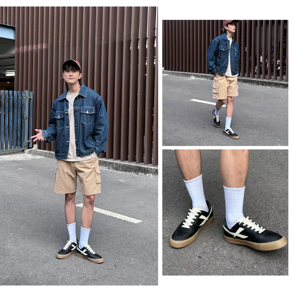 Giày Da Sneaker Nam DC39 BLACK COFFEE DINCOX Shoes Đế Bằng - Microfiber Leather