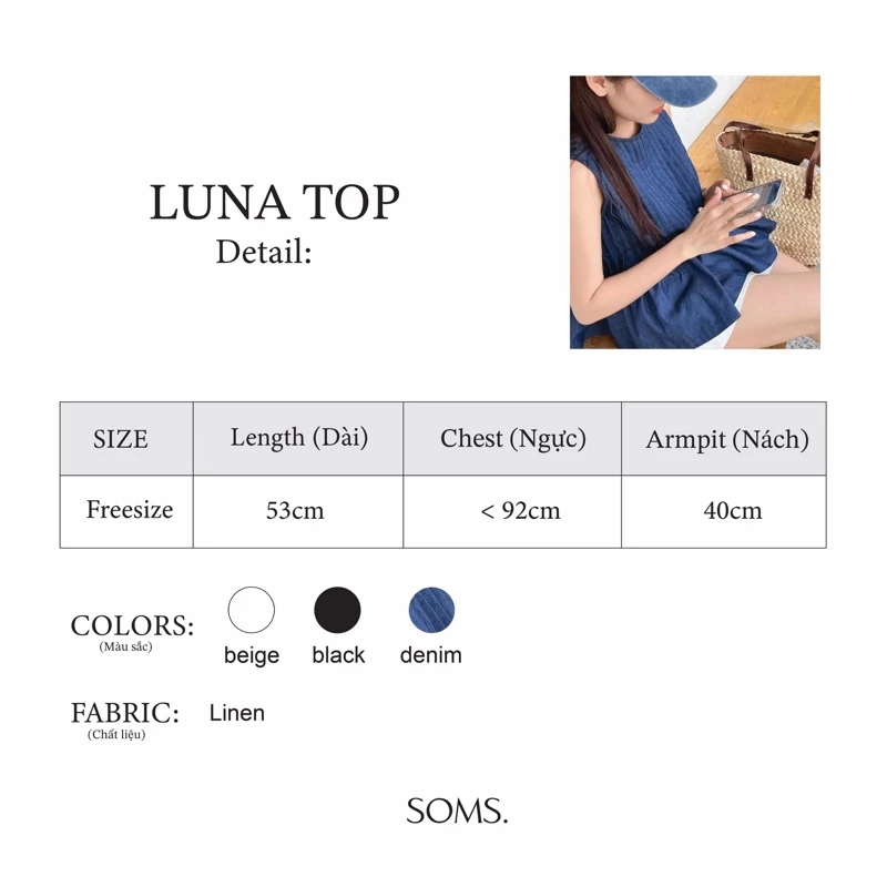 Áo babydoll xếp ly - 𝐋𝐮𝐧𝐚 𝐭𝐨𝐩