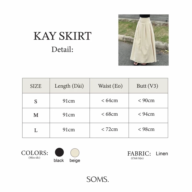 Chân váy xếp ly linen hack dáng Hàn quốc - 𝐊𝐚𝐲 𝐒𝐤𝐢𝐫𝐭