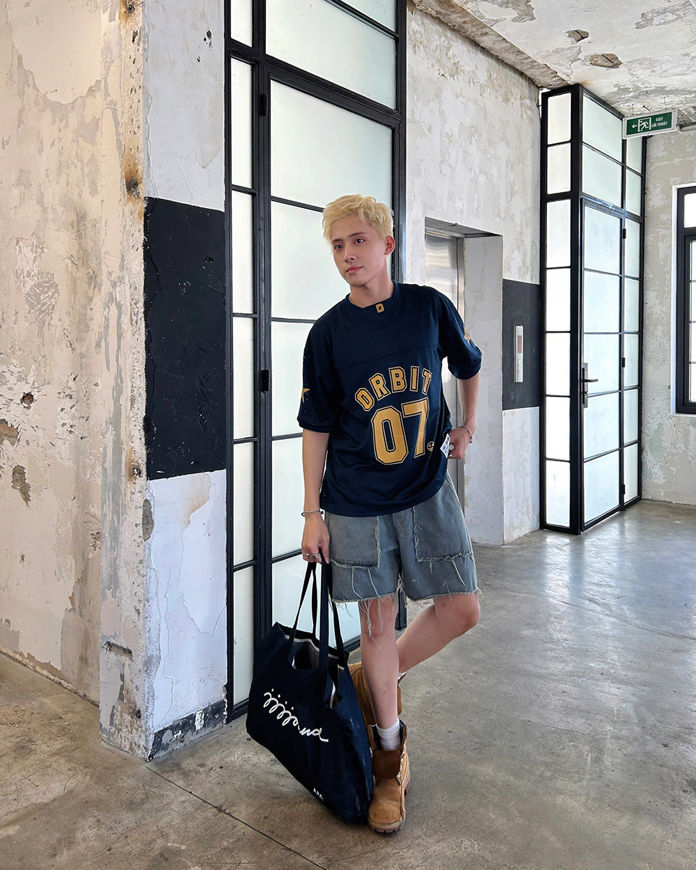 COMBO ORBIT Áo Thể thao JERSEY DONT QUIT + ORBIT Denim Short- Local Brand Chính Hãng