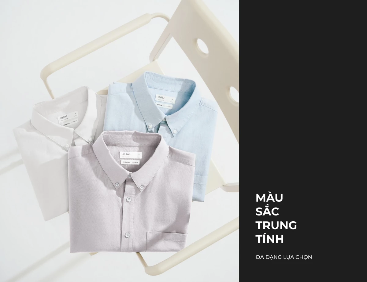 Áo Sơ Mi Nam Tay Ngắn Oxford Form Fitted - Routine 10S25SHS002