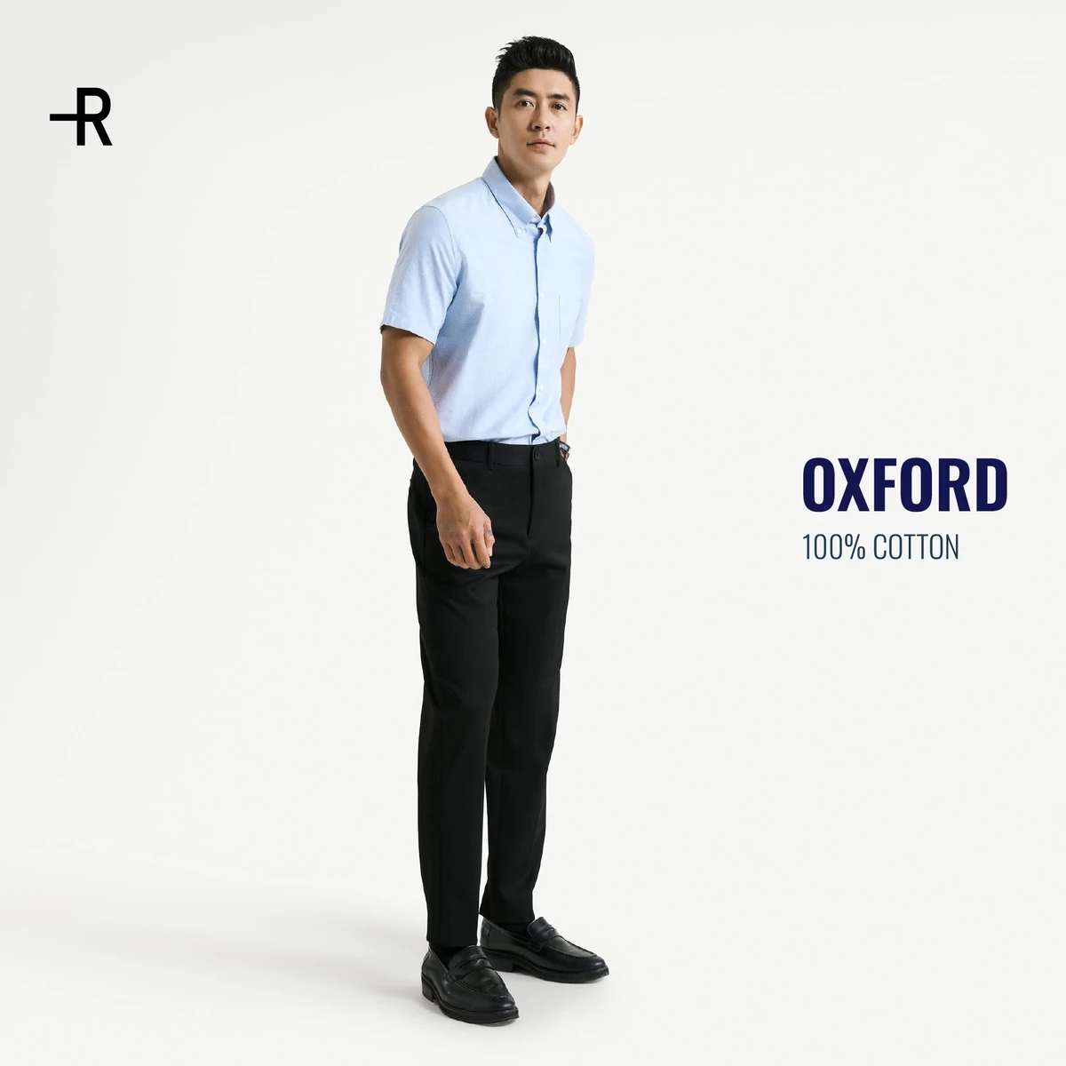Áo Sơ Mi Nam Tay Ngắn Oxford Form Fitted - Routine 10S25SHS002
