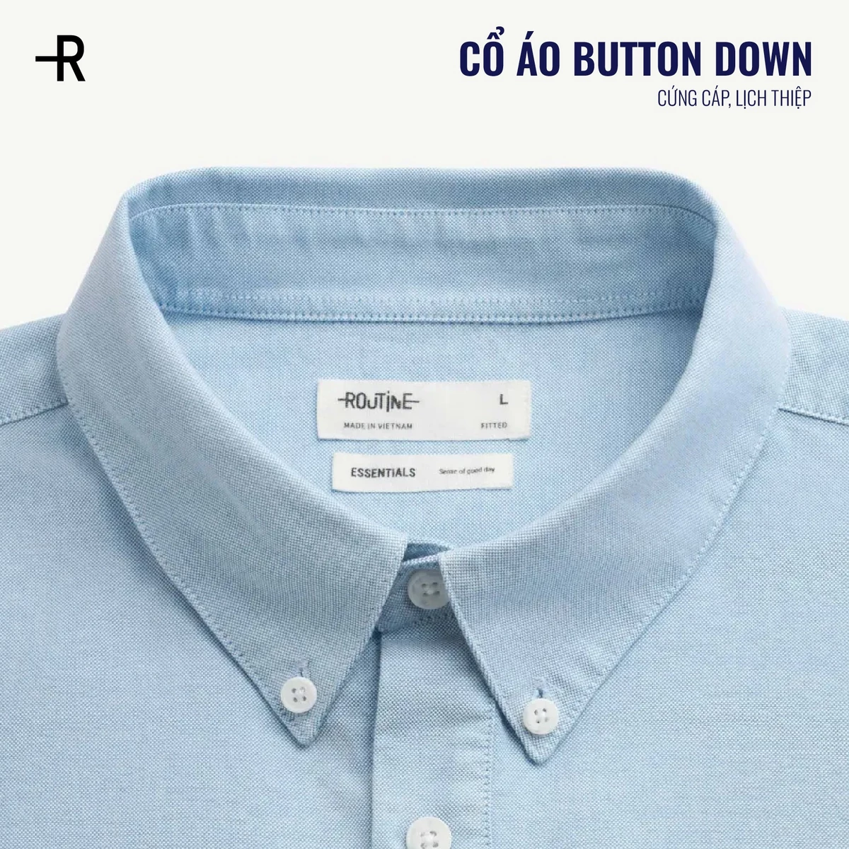 Áo Sơ Mi Nam Tay Ngắn Oxford Form Fitted - Routine 10S25SHS002