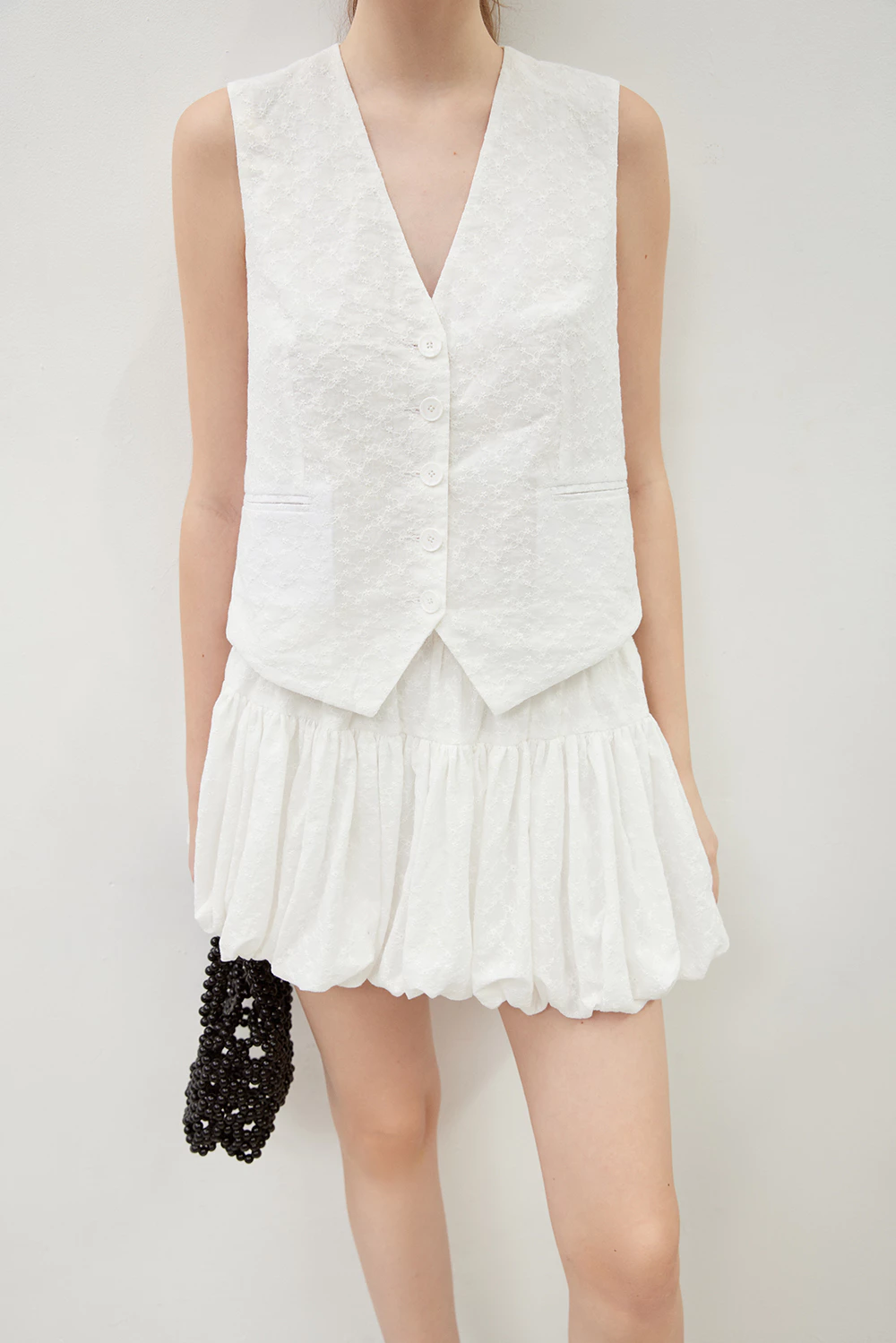 Nosbyn - Áo Gilet Thun Thêu Hoa Chất Liệu Dày Cao Cấp- N410-C001