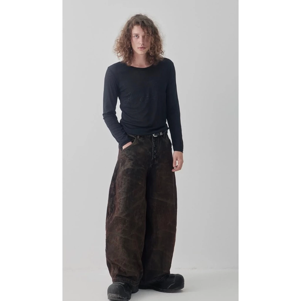 Quần Jeans Washed Hiệu Ứng Ống Rộng 67PERCENT / 67% Có Phần Thêu Logo DUNE DRIFT BAGGY JEANS