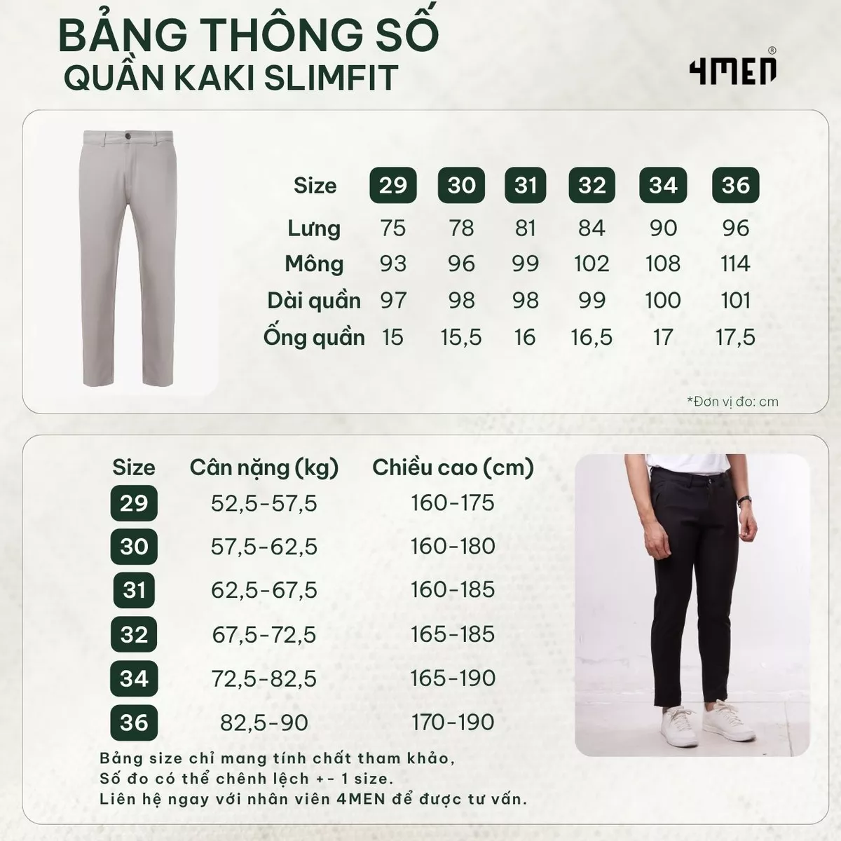 Quần kaki dài nam trơn 4MEN QK018 form slimfit ôm tôn dáng, vải mềm mại, co giãn tốt, trẻ trung