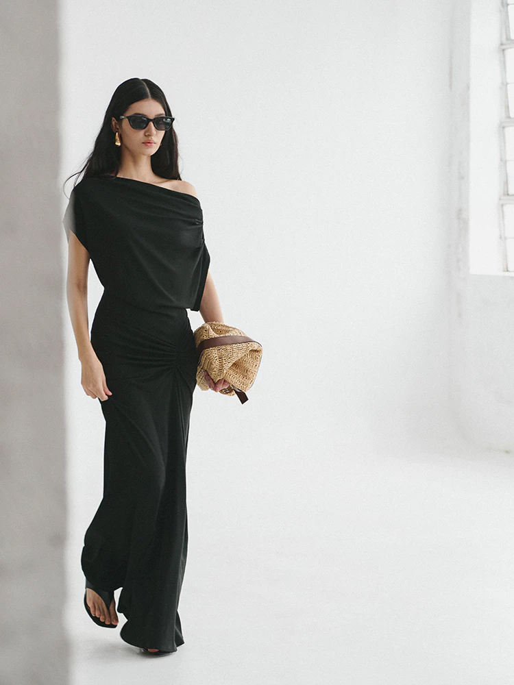 Nosbyn - Đầm Nữ Maxi Dài Trễ Vai - N506-D003