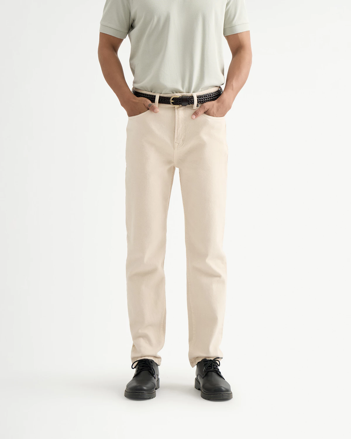 Quần Jeans Nam Trơn Form Slim Cropped - Routine 10S25DPA002