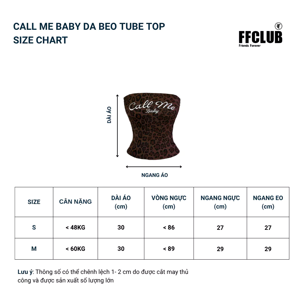 ÁO ỐNG LOGO THÊU CALL ME BABY DA BEO FFCLUB MIX