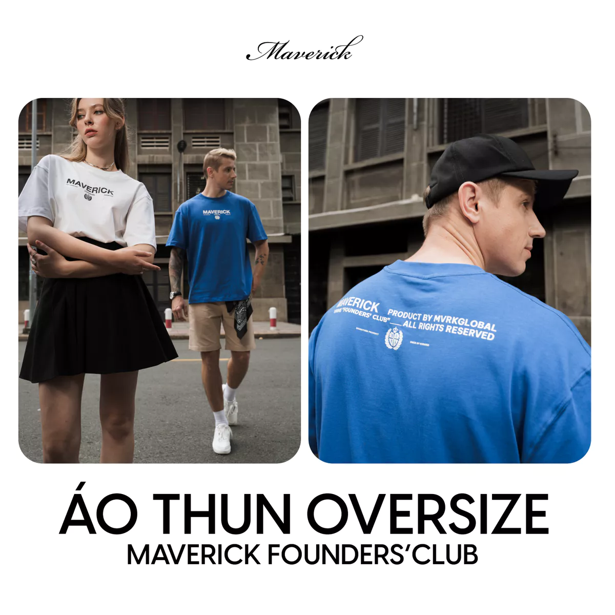 Áo thun MVRK Founders'Club Edition One Unisex Form Oversized 250 GSM 100% Cotton Style Basic