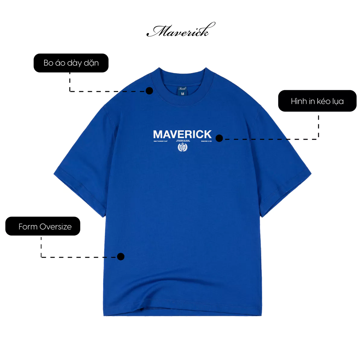 Áo thun MVRK Founders'Club Edition One Unisex Form Oversized 250 GSM 100% Cotton Style Basic