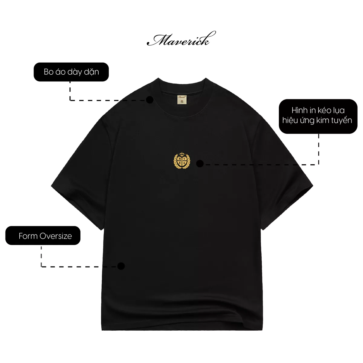 Áo thun MVRK Founders'Club Limited Edition Unisex Form Oversized 250 GSM 100% Cotton Style Basic