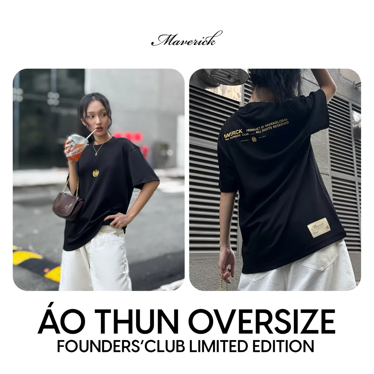 Áo thun MVRK Founders'Club Limited Edition Unisex Form Oversized 250 GSM 100% Cotton Style Basic