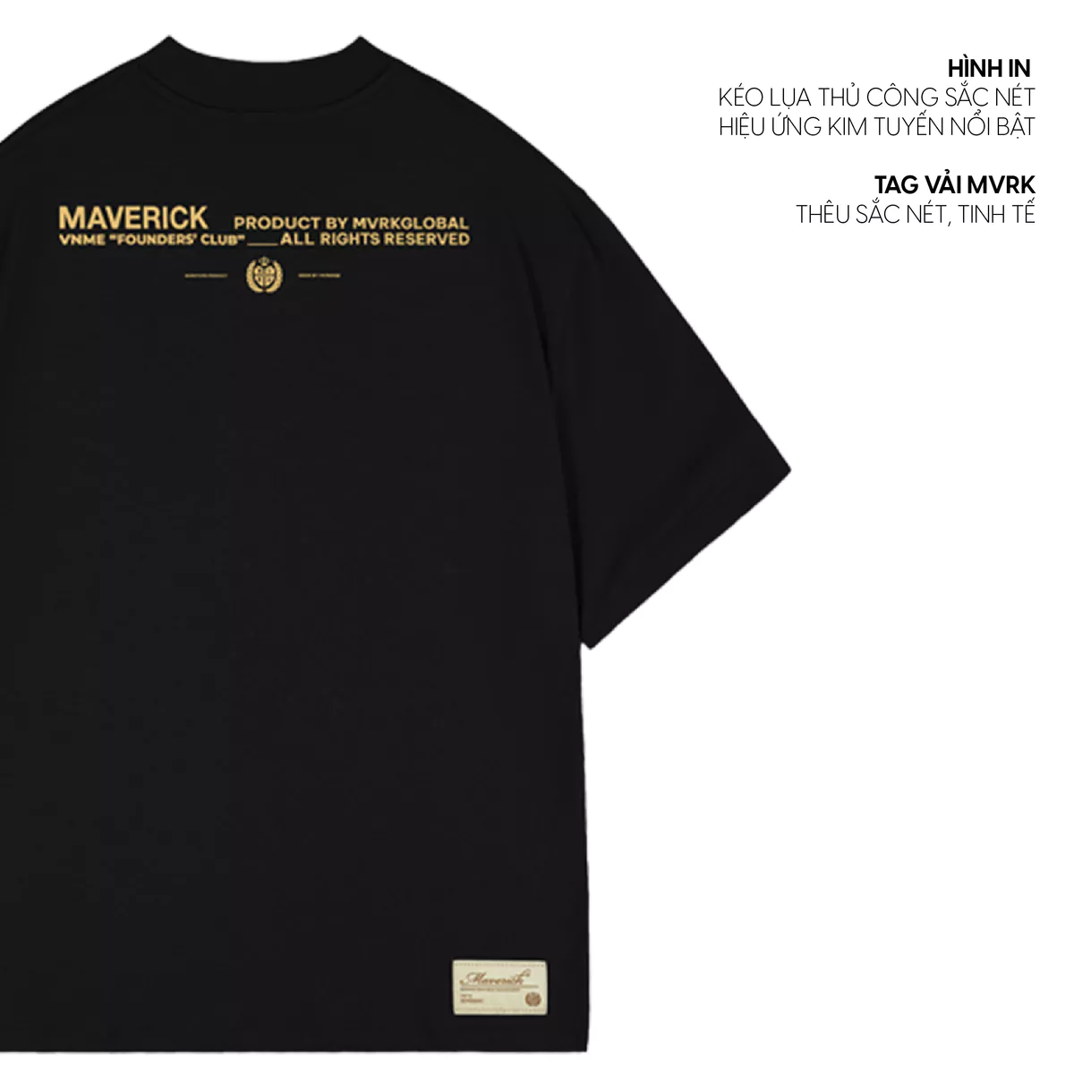 Áo thun MVRK Founders'Club Limited Edition Unisex Form Oversized 250 GSM 100% Cotton Style Basic