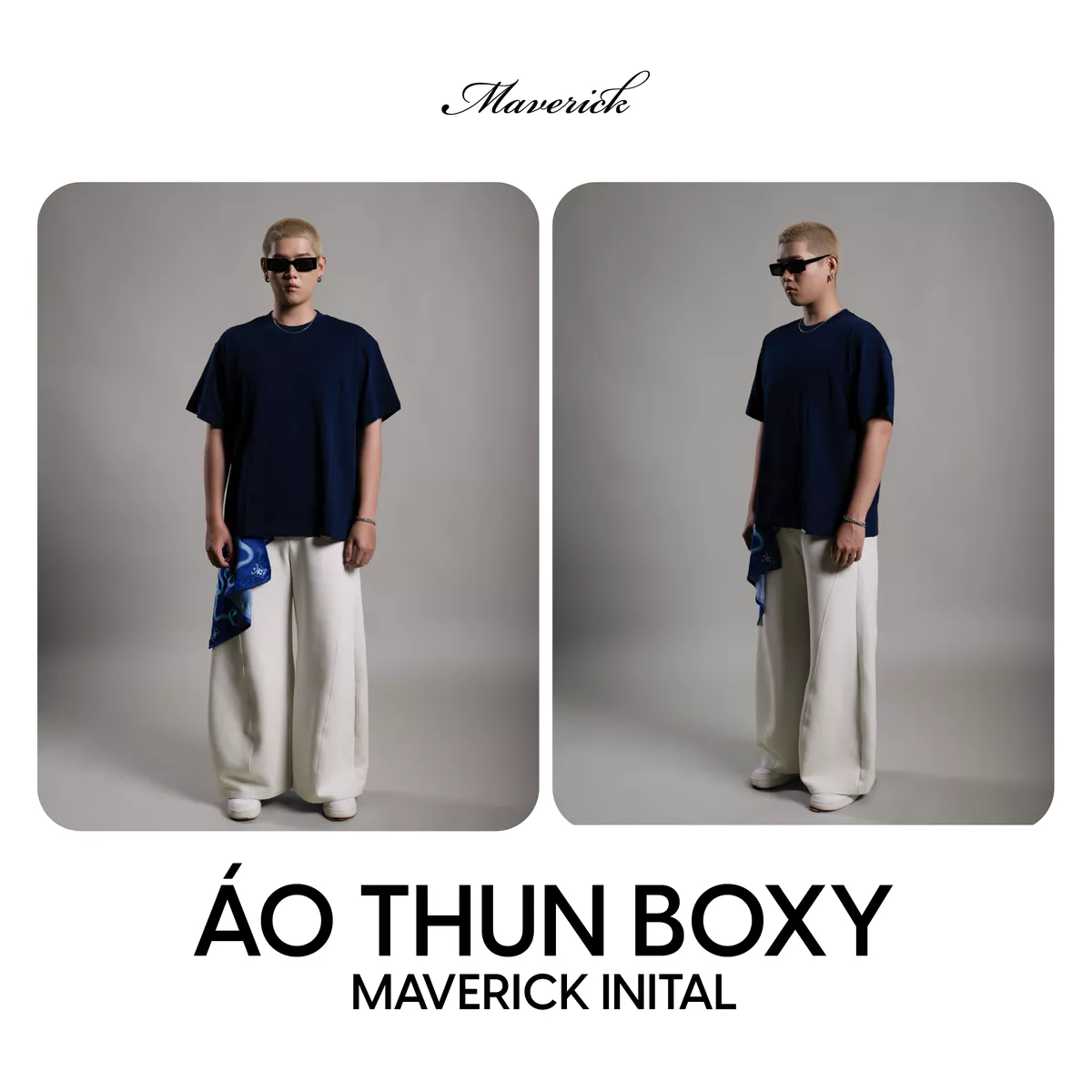 Áo thun MVRK Initial Unisex Form Boxy 250 GSM 100% Cotton Style Basic