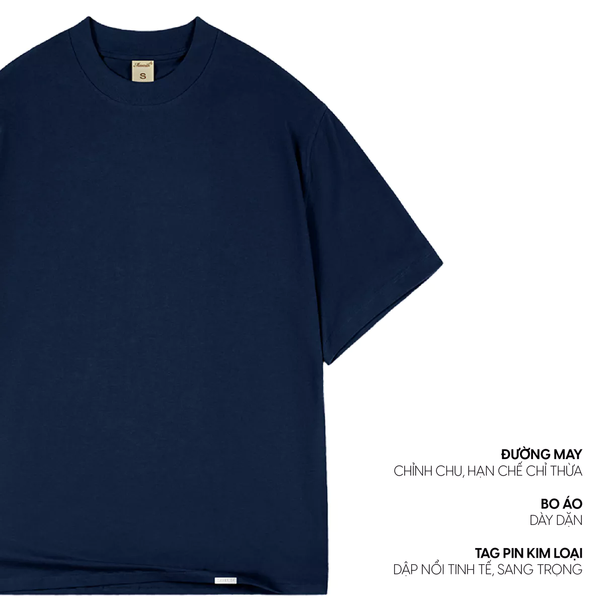 Áo thun MVRK Initial Unisex Form Boxy 250 GSM 100% Cotton Style Basic