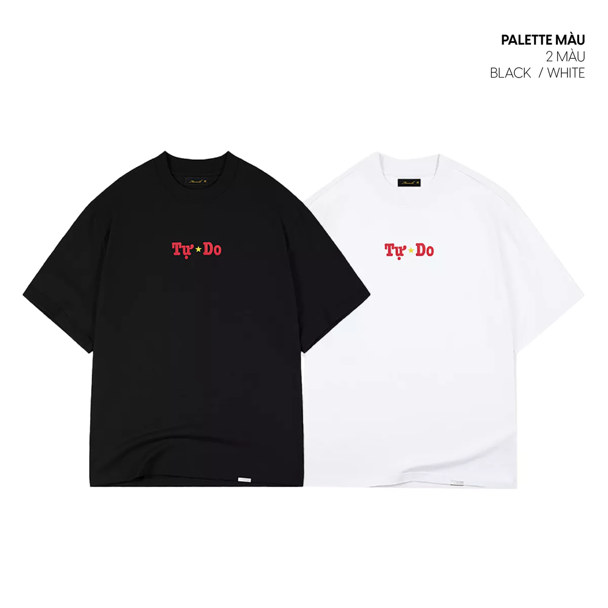 Áo thun MVRK Tự Do Unisex Form Boxy 250 GSM 100% Cotton Style Basic