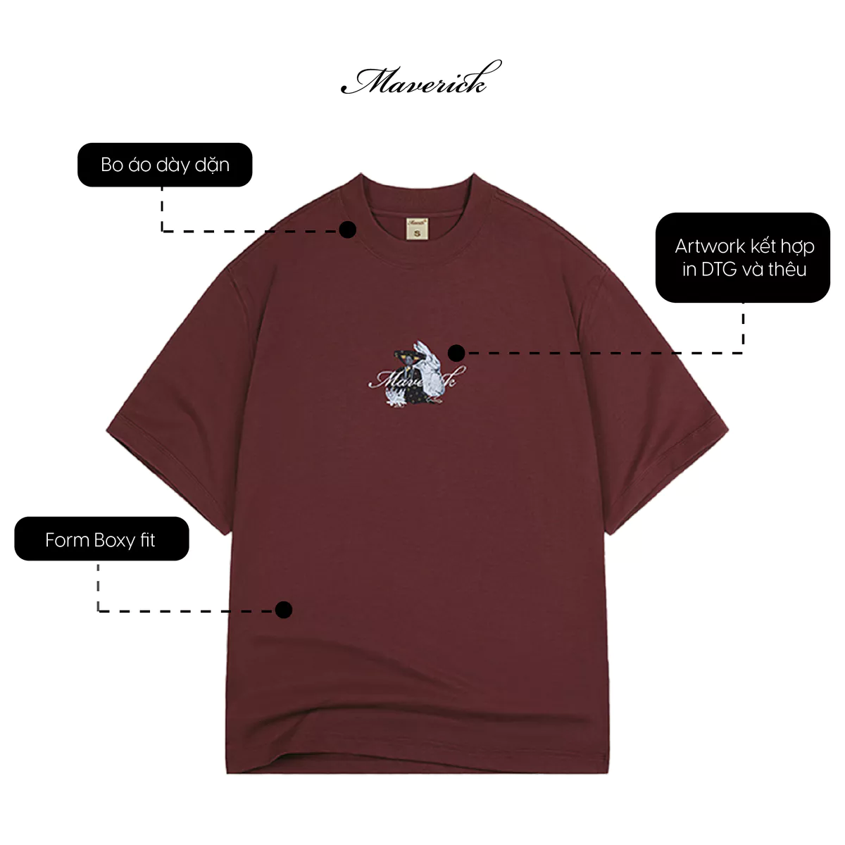 Áo thun MVRK Design Holiday Limited Edition Unisex Form Boxy 250 GSM 100% Cotton Style Basic