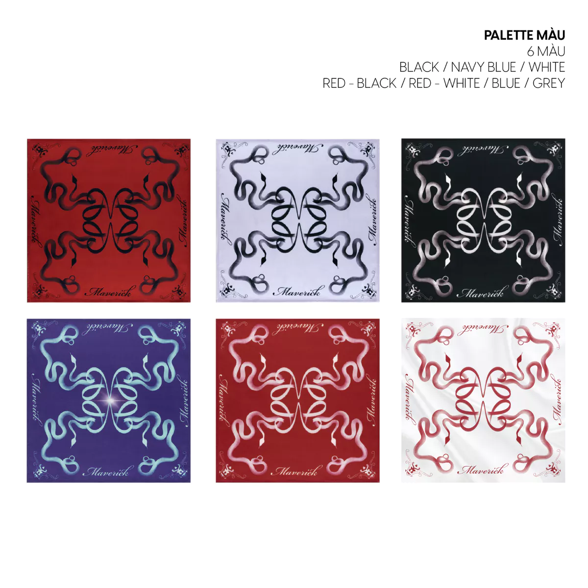 Khăn Lụa Satin Bandana MVRK Year of Snake Unisex
