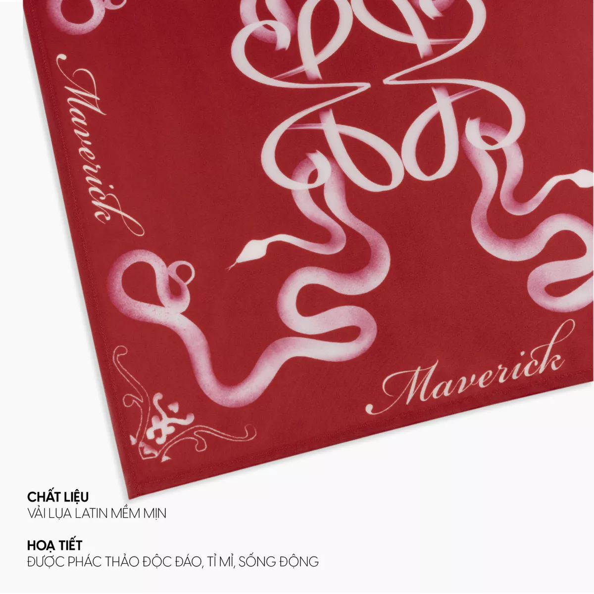 Khăn Lụa Satin Bandana MVRK Year of Snake Unisex