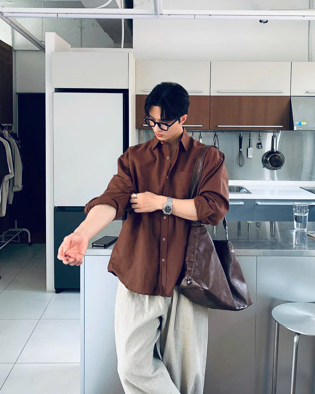 Áo sơ mi nam đũi cổ bẻ dài tay ZUTEE chất liệu đũi xước co giãn