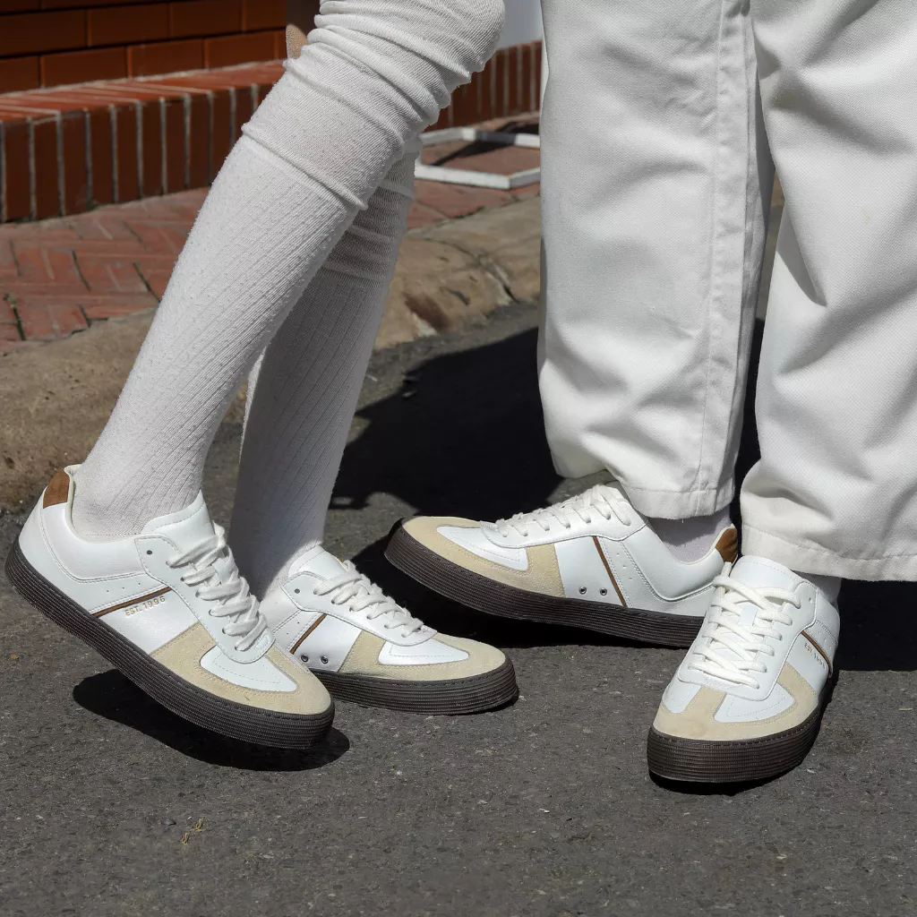 Giày Sneaker Da - GAT Shoes Nam Nữ DC36 White Dune Dincox Shoes